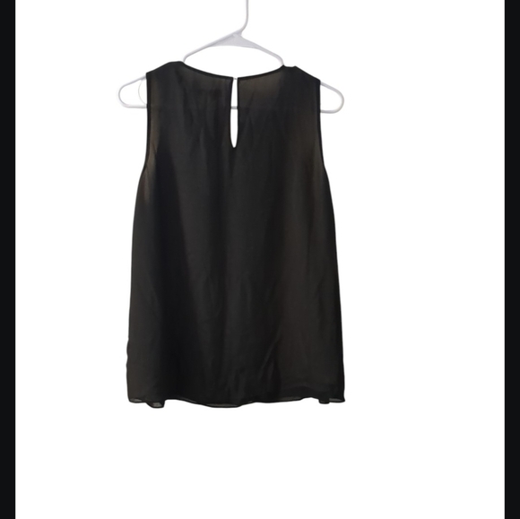 ROSE+OLIVE Black & Beige Beaded Tank Top M - Picture 3 of 8